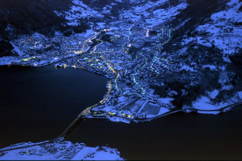 Sogndal bei Nacht