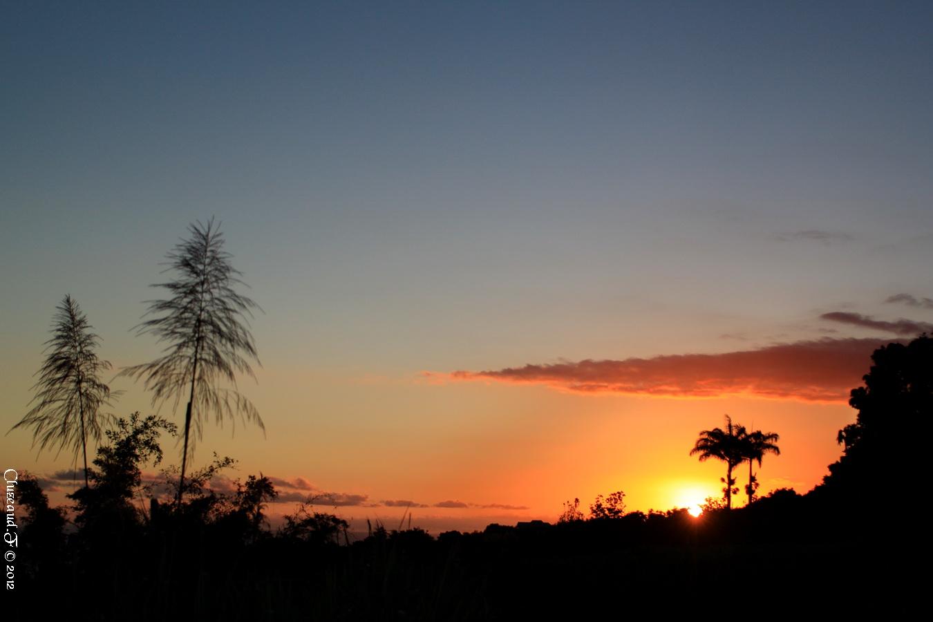 soir d'hiver à la réunion