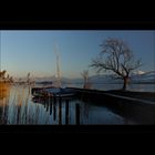 soir d'hîver au lac de Zurich