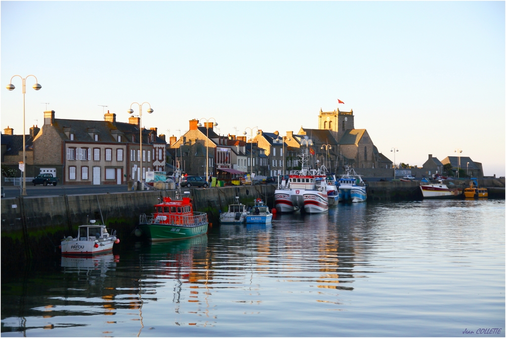 Soir sur le port de Barfleur.