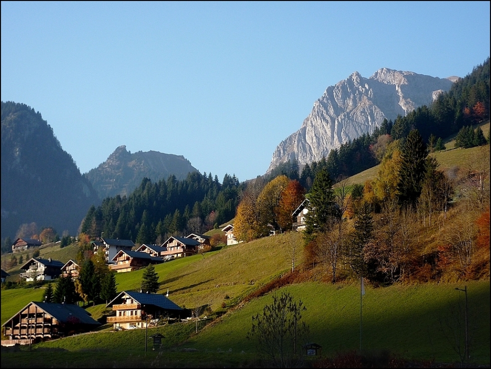 soirée d'automne à la Chapelle d'Abondance