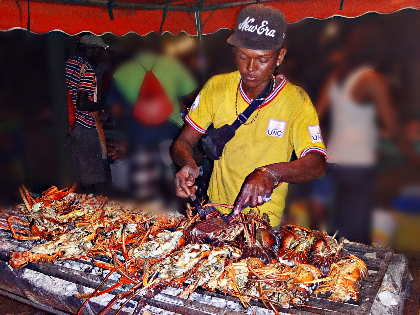 soirée Langoustes à BEQUIA