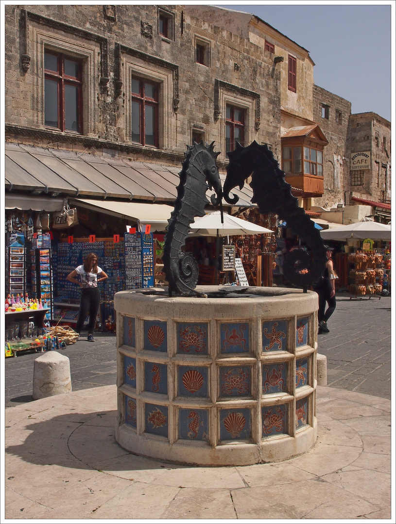 Sokratesstraße Rhodos - Seepferdchenbrunnen