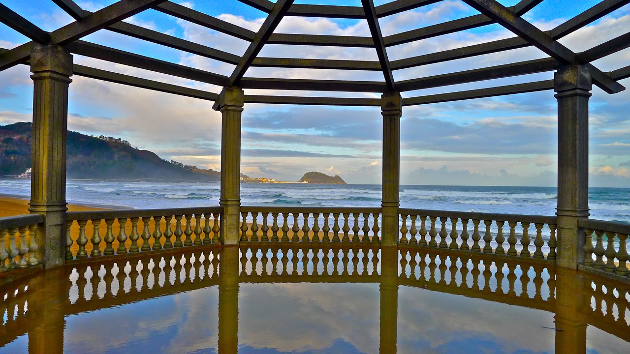 Sol y lluvia en Zarautz