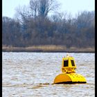 Solar-Heulboje auf der Elbe