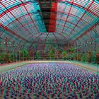 Solarinstallation (3D-Bild mit Rot/Cyan-Brille betrachten)