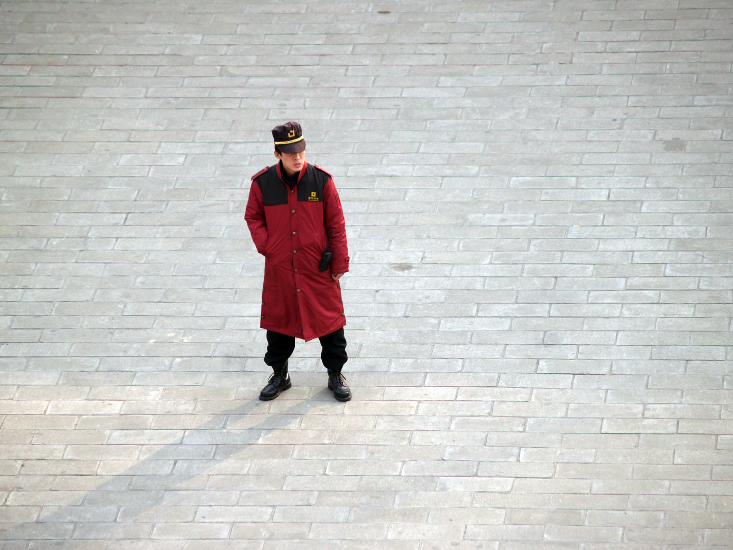 Soldat an der Stadtmauer von Xian