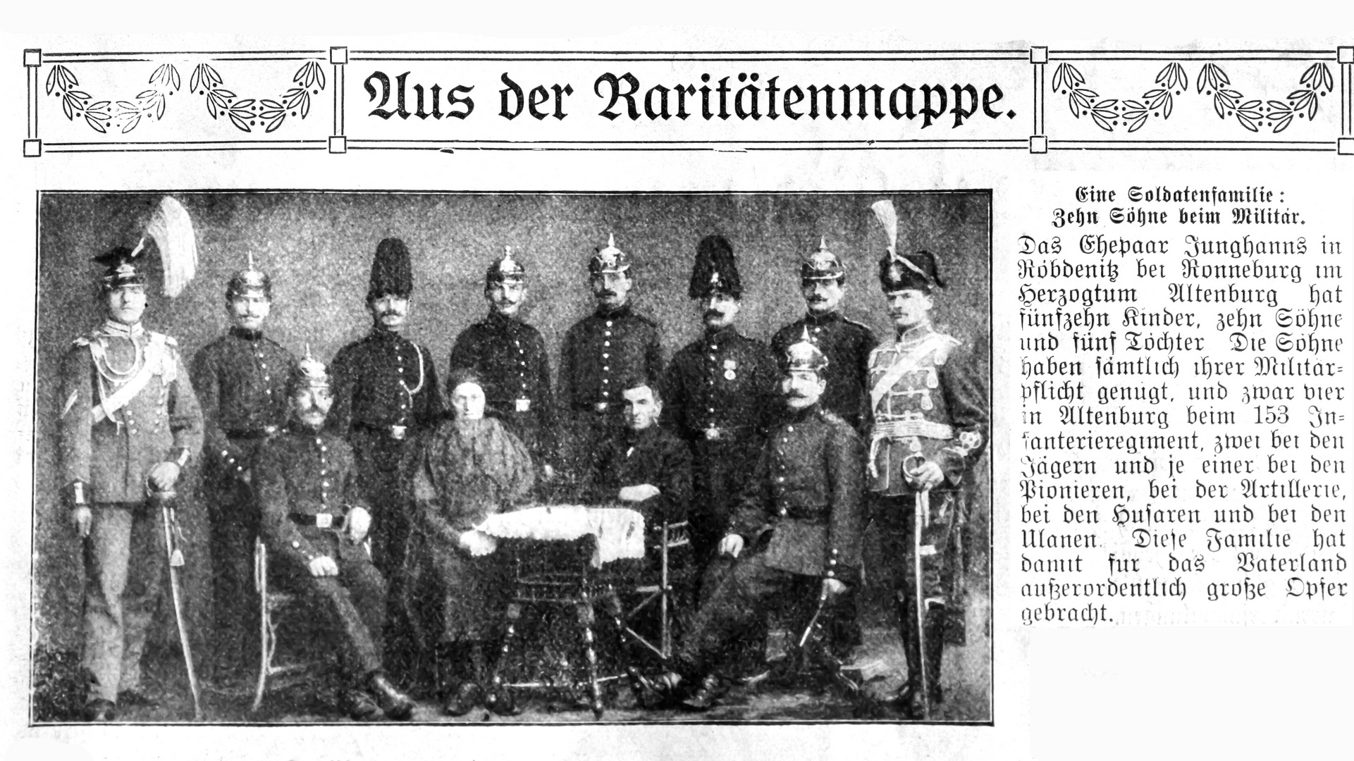 Soldatenfamilie 1911