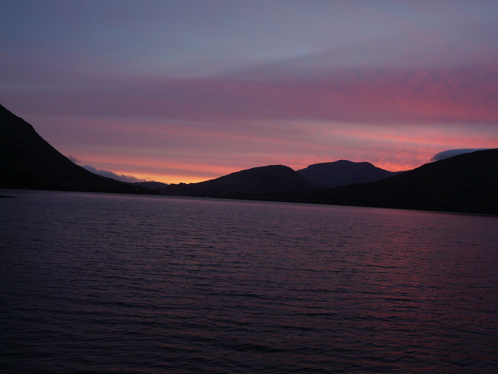 Soleil couchant au Connemara ...