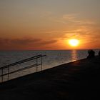 SOLEIL COUCHANT DEPUIS LA DIGUE BÜSUM/ Sonnenuntergang NORDSEE ALLEMAGNE