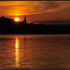 soleil couchant sur Annecy