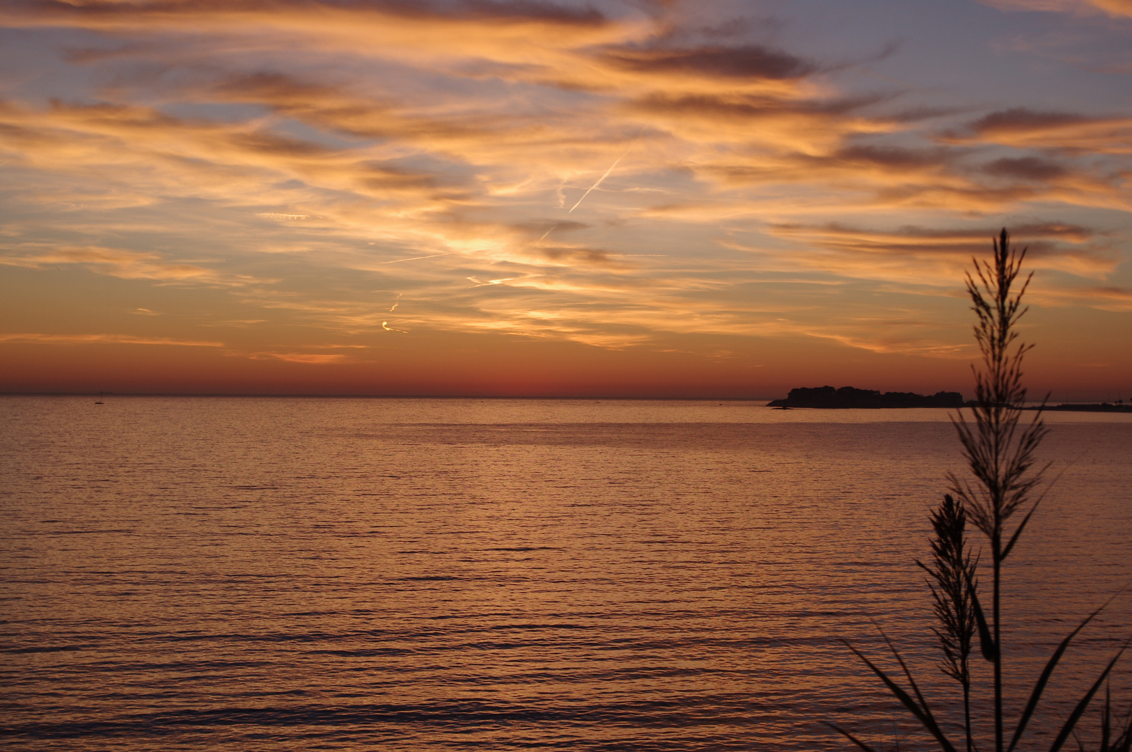 soleil couchant sur la mer