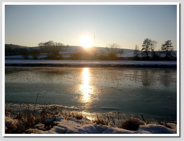 Soleil couchant sur la Sambre !