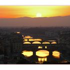 Soleil couchant sur l'Arno Florence