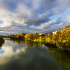 Soleil rasant sur la Marne .