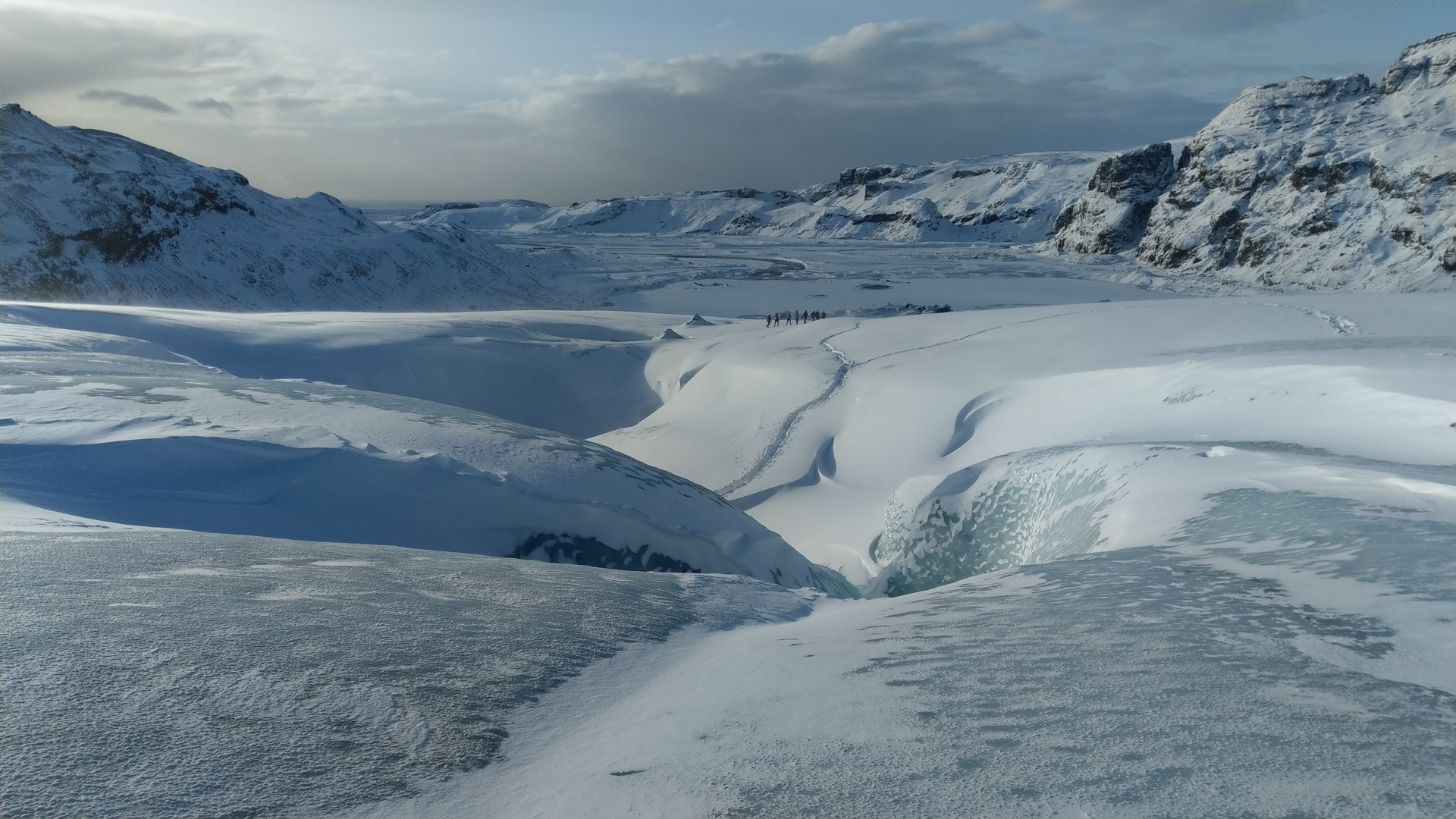 Sólheimajökull - Gletscherspalte (1)