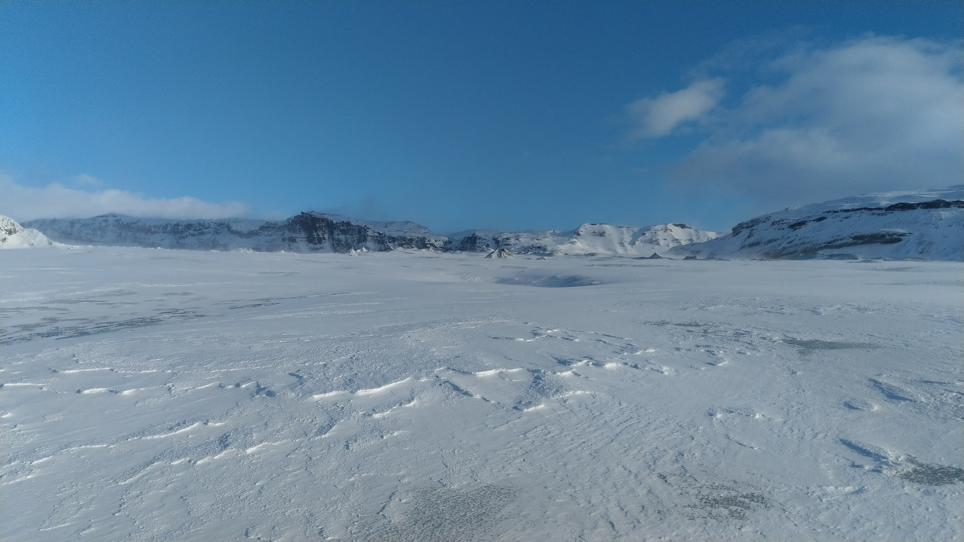 Sólheimajökull - Gletscherspalte voraus