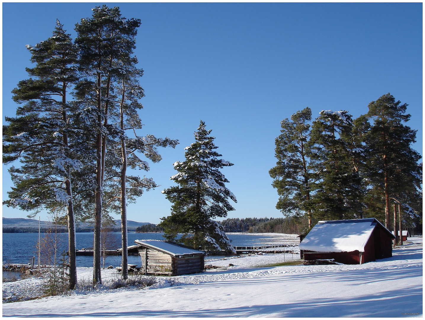 Sollerön im Oktoberschnee