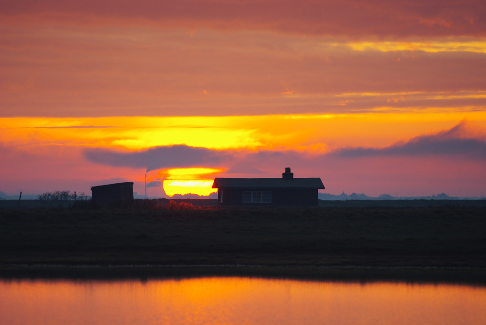 Solnedgang på odden