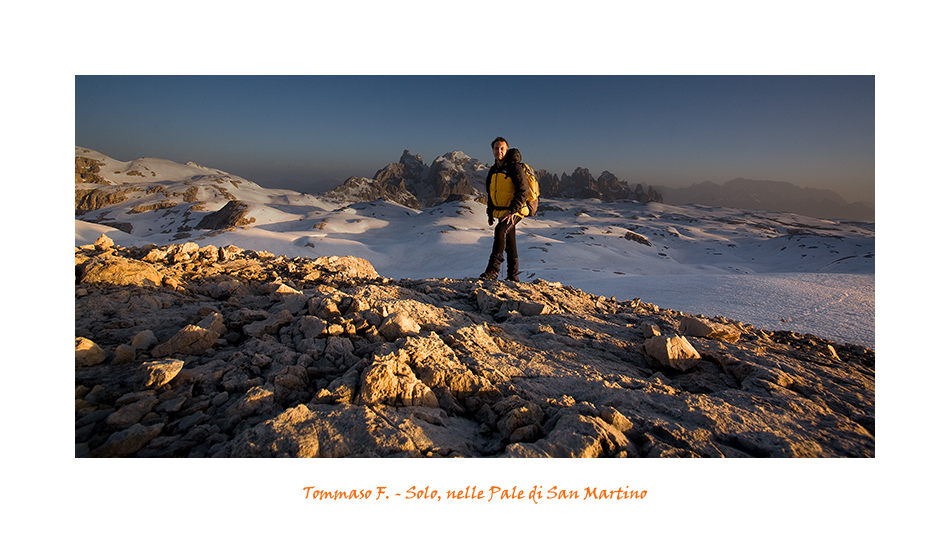 Solo, nelle Pale di San Martino