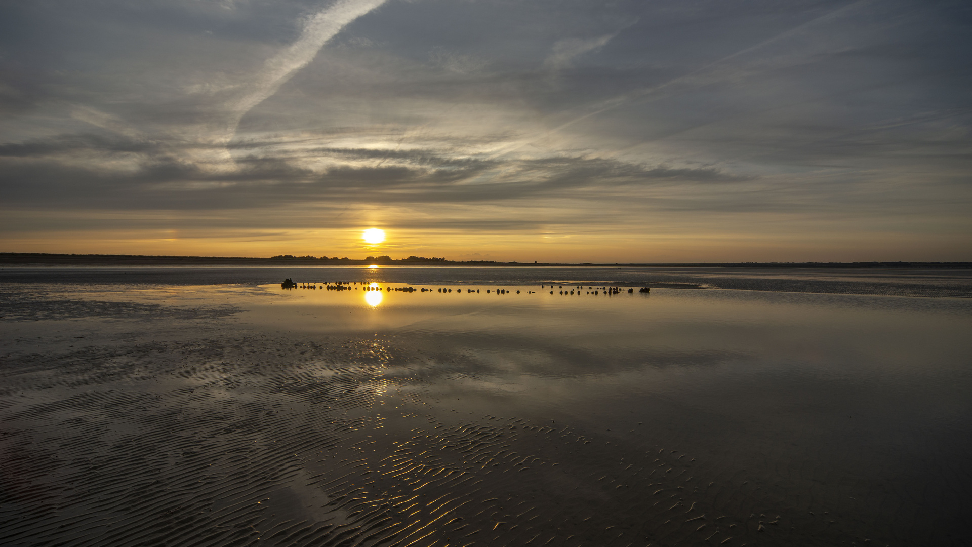 Solstice Sunset over Wreck.