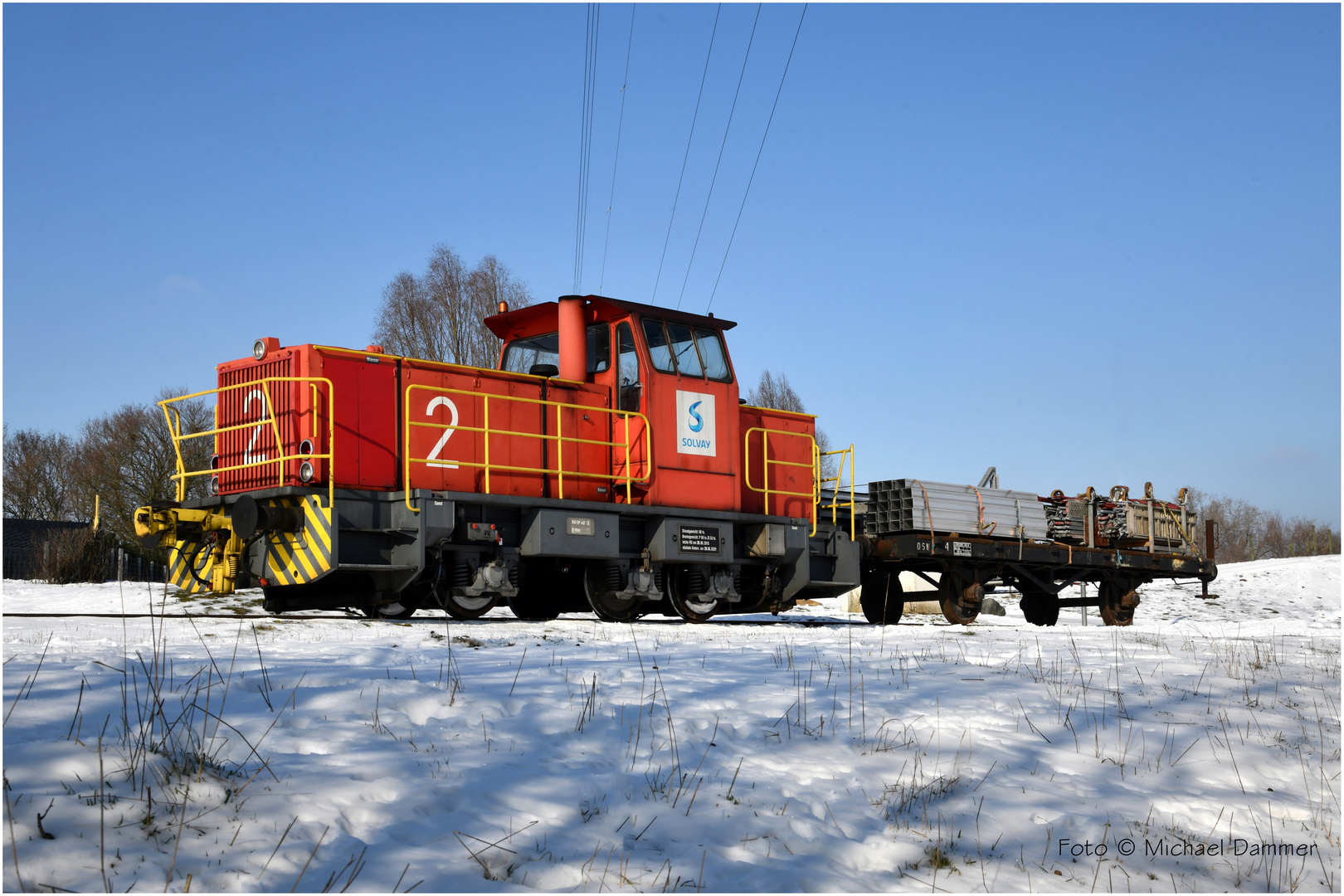 Solvay Werksverkehr im Schnee