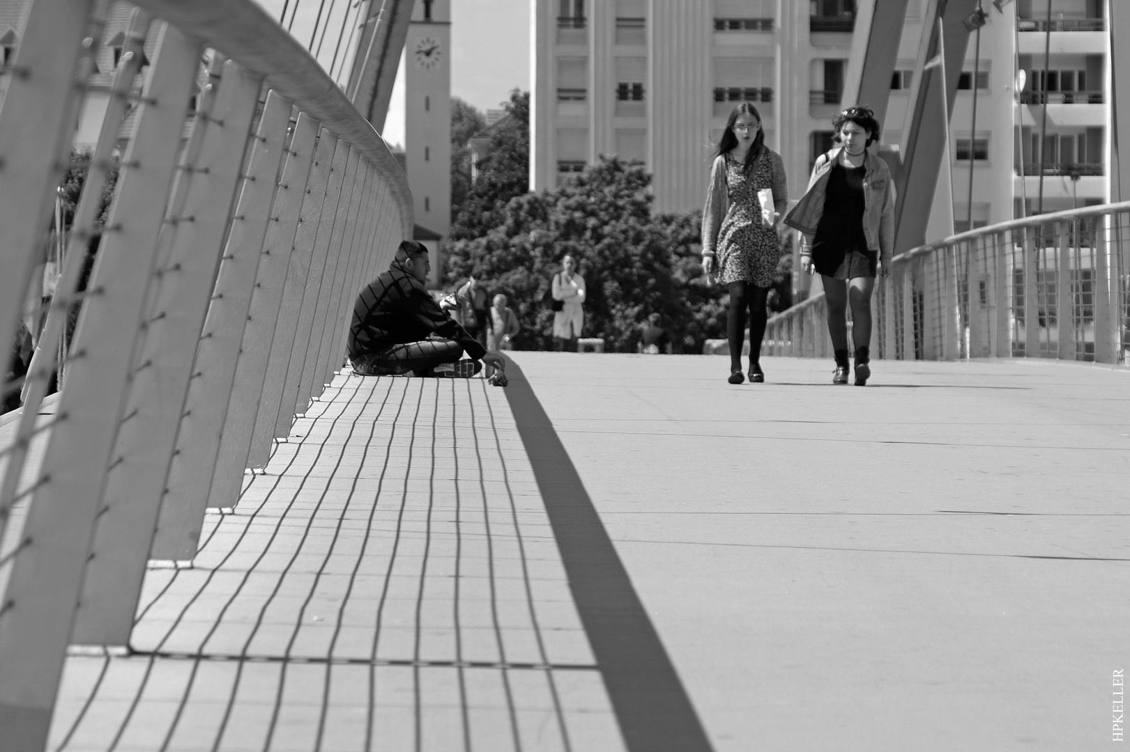 Some days ago at the Passerelle des Trois Pays, ... on money waiting.