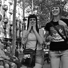 Some days ago in Barcelona, ...young and old on the Ramblas.