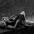 Some months ago in D'dorf, ...sunbathing in the rain.