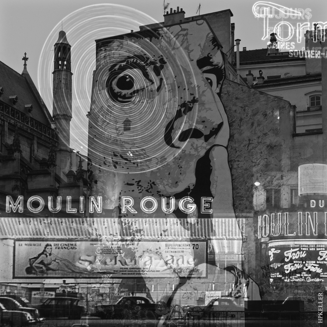 Some years ago in Paris, ...Boulevard de Clichy, Analogscan - Kombigrafie II.