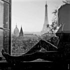 Some years ago in Paris, ...view of the Eiffel Tower, analog Kombigrafie.