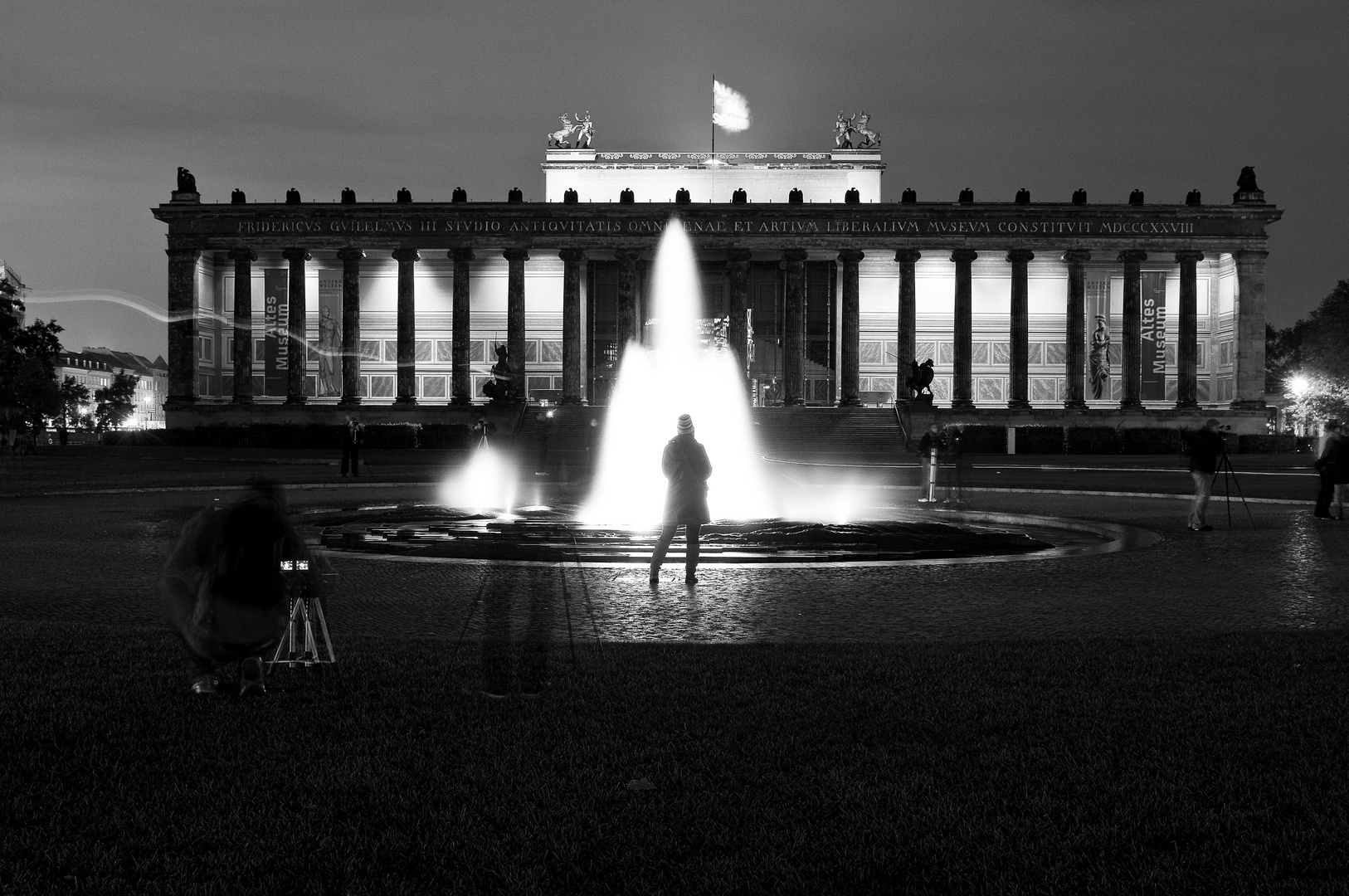 Someone in the fountain - Berlin festival of light 2011