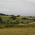 somerset levels18, ein quantock hills summit mit blick auf's meer