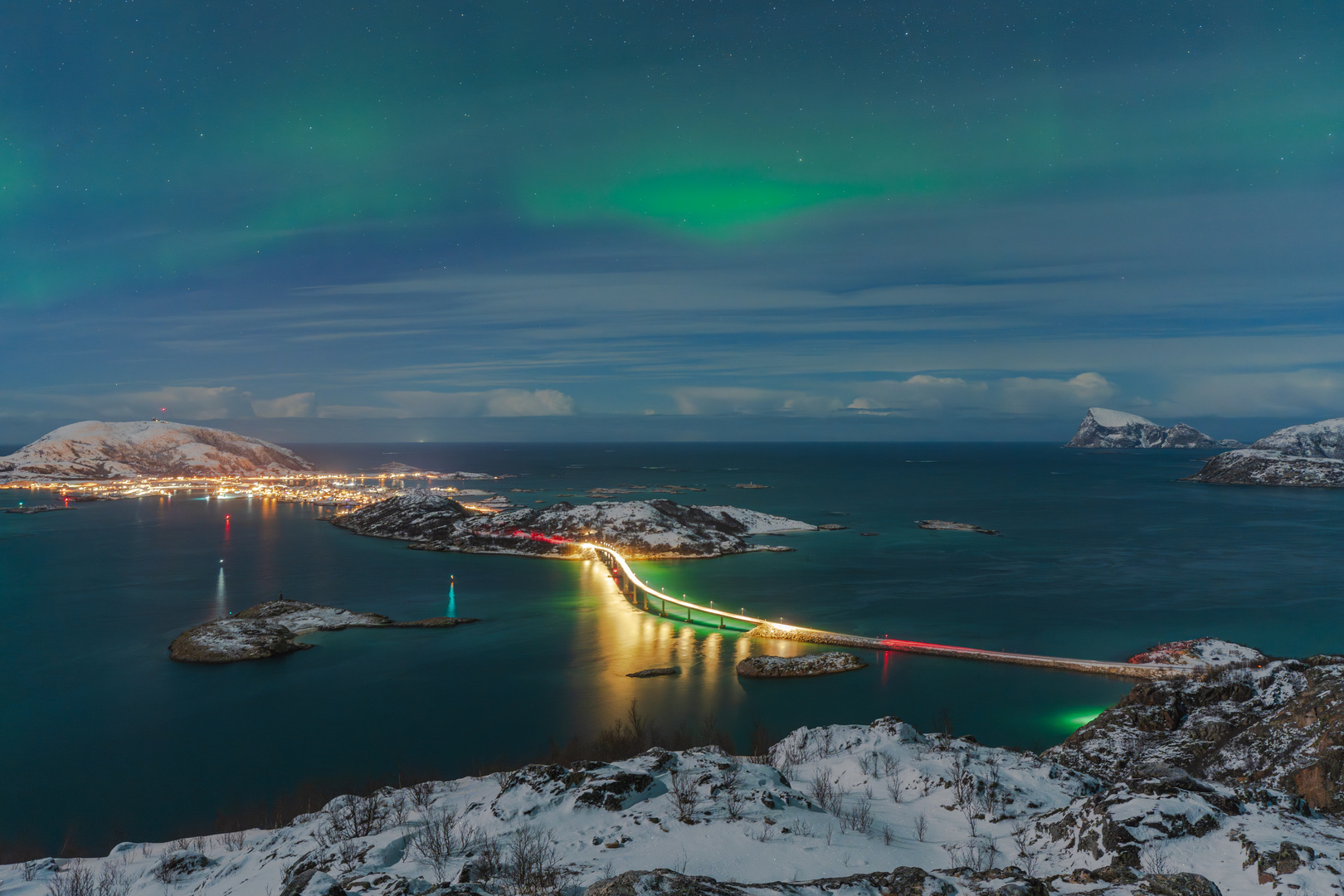 Sommaröy bei Nacht