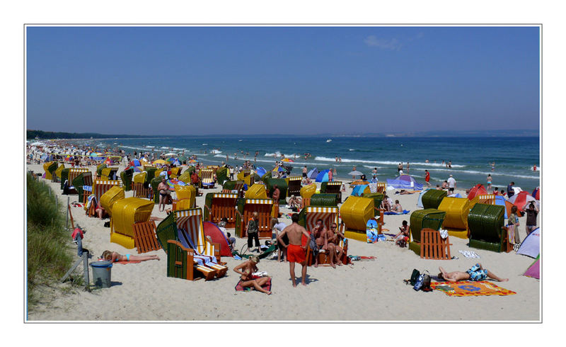 Sommer an Strand von Binz