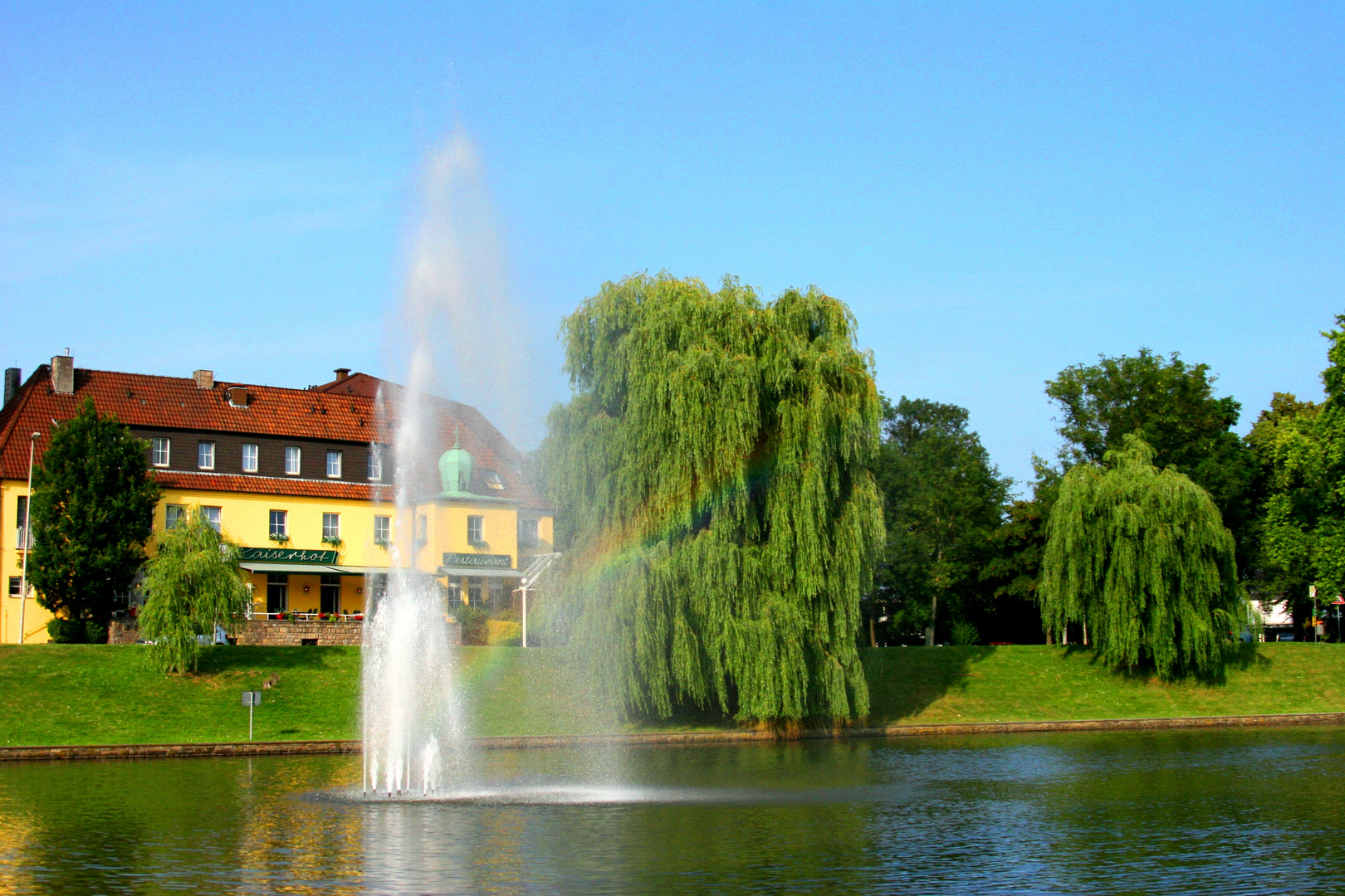 Sommer in Jülich, hier Schwanenteich