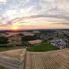 sommer-morgen-panorama mit Drohne