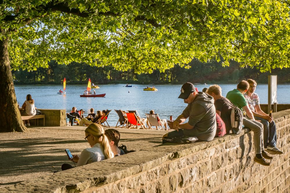 Sommerabend am Maschsee I Hannover Foto & Bild wasser, menschen, freizeit Bilder auf
