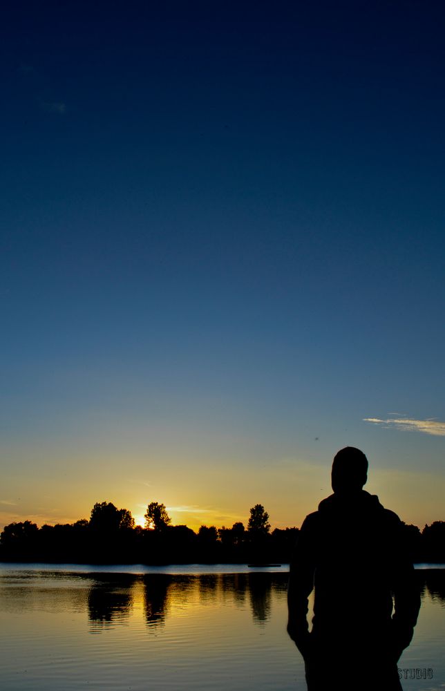 Sommerabend am See von Michael Million 