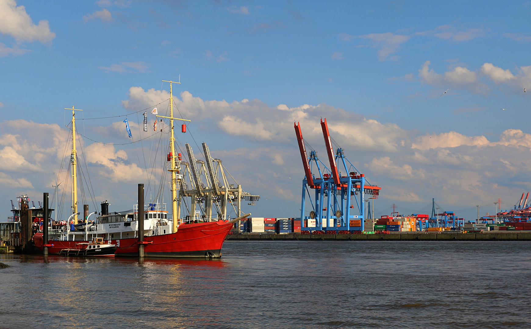 Sommerabend an der Elbe ...