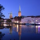 Sommerabend an der Obertrave in Lübeck