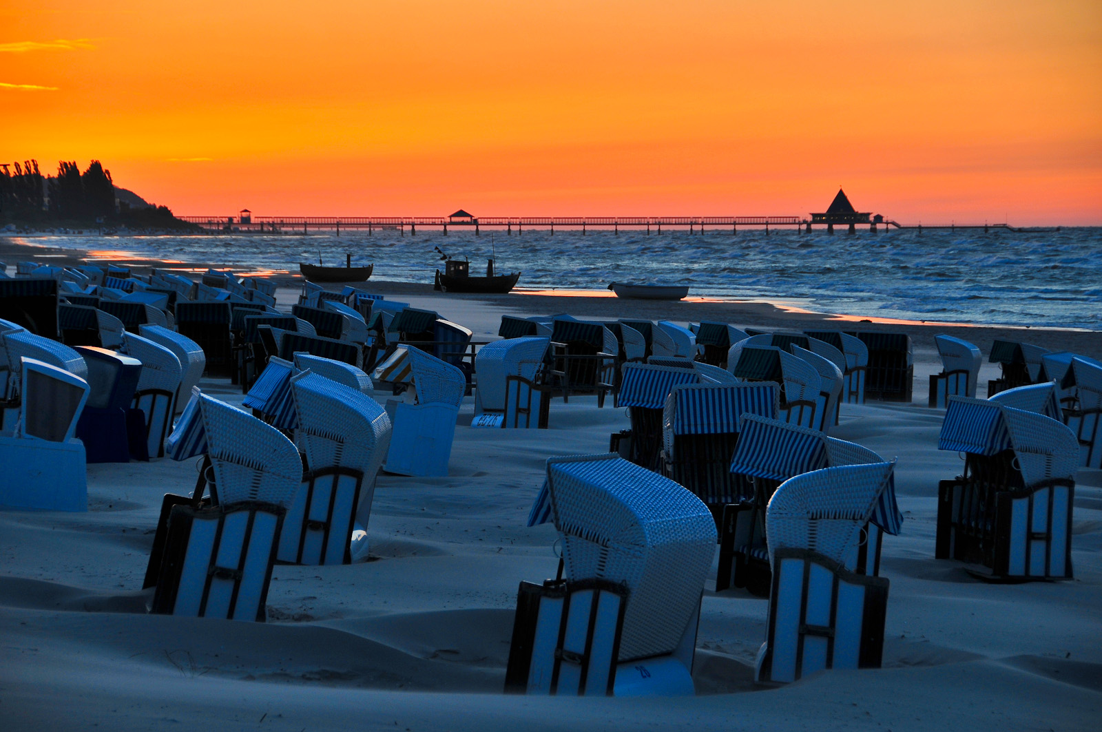 Sommerabend in Ahlbeck am Strand