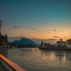 Sommerabend in Kufstein mit Blick auf den Inn