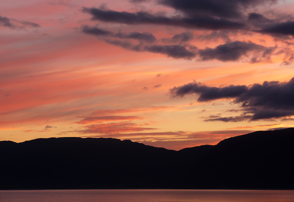 Sommerabend über dem Fjord