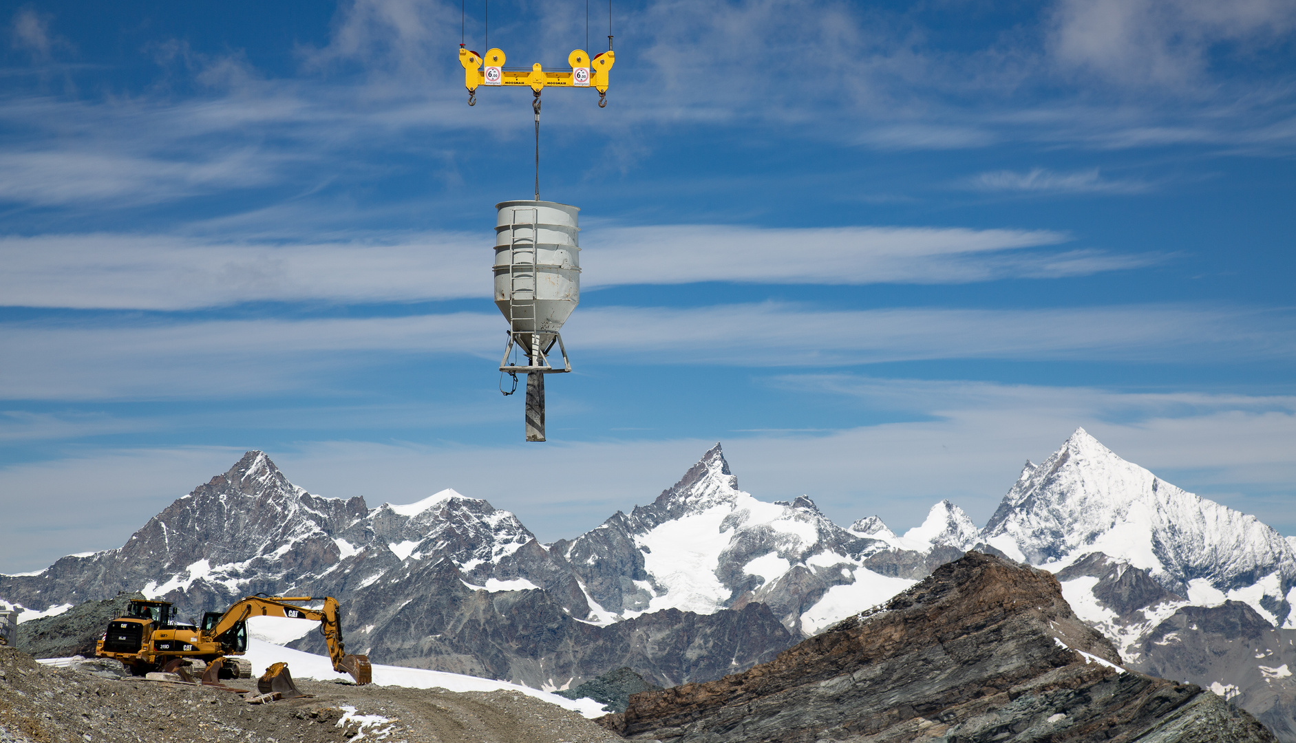 Sommerbaustelle auf dem Dreitausender