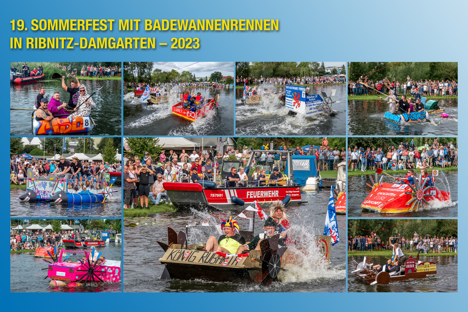 Sommerfest mit Badewannenrennen