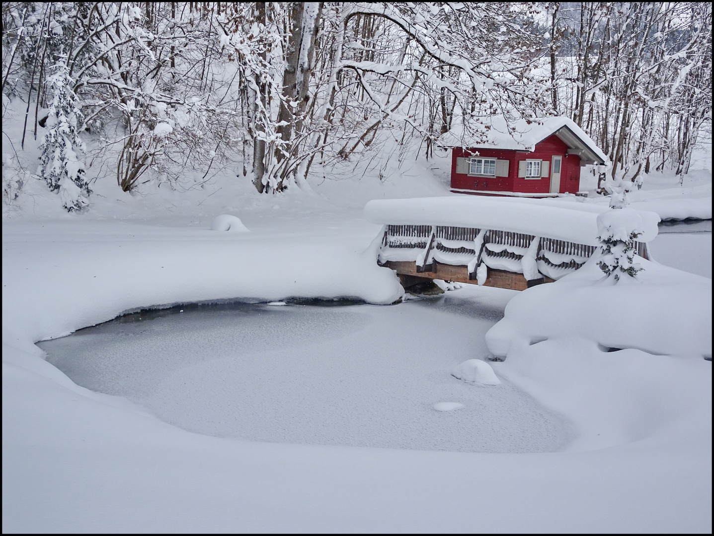 Sommerhaus im Winter