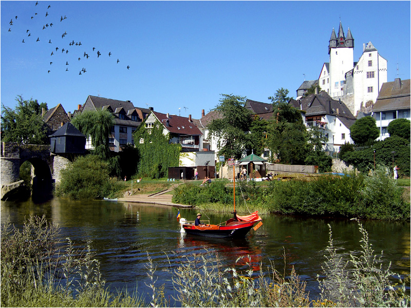 Sommeridylle in Diez an der Lahn.