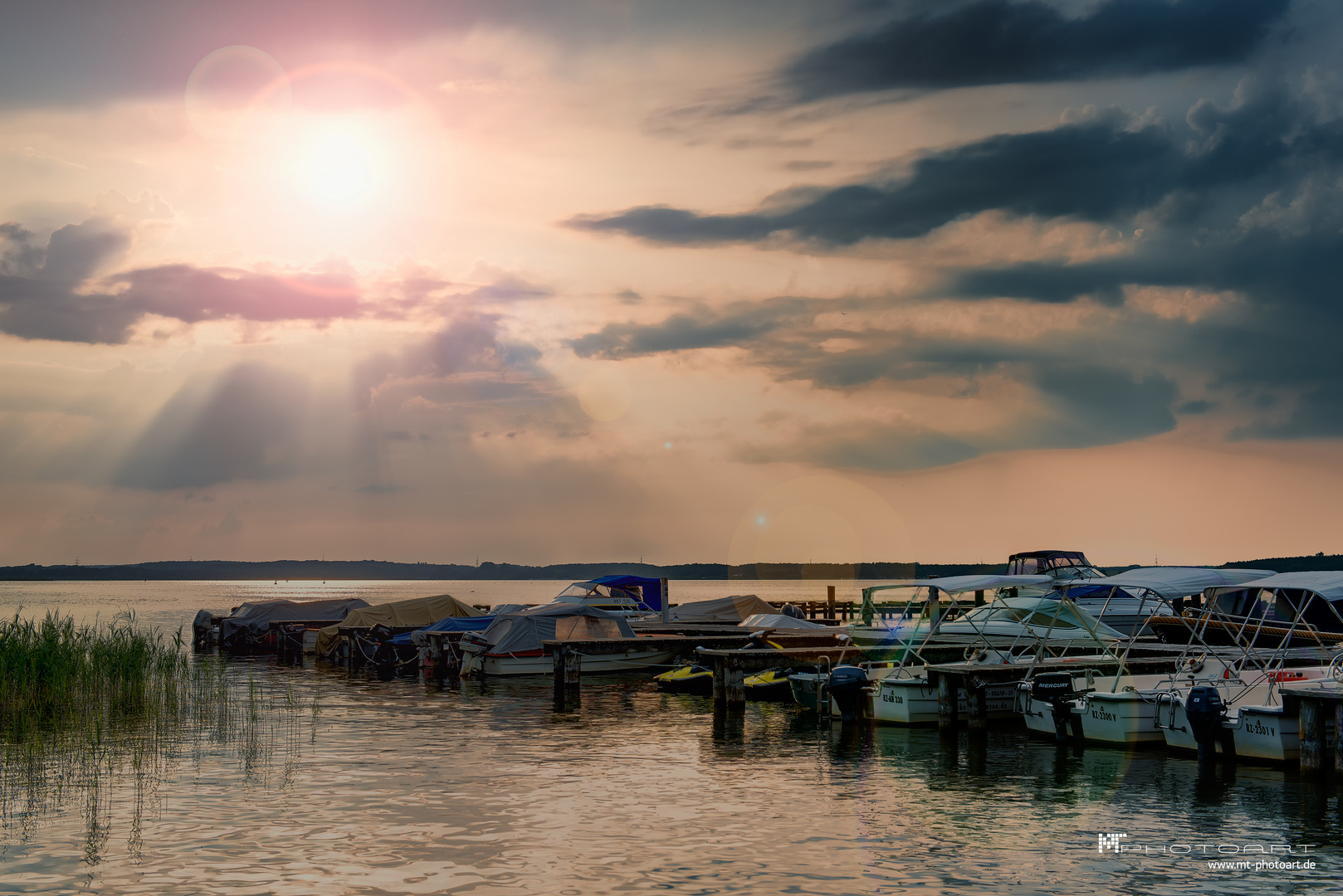 Sommerliche Abendstimmung am Fleesensee