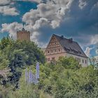 Sommerliche Gewitterstimmung an der Burg Scharfenstein i. Sachsen